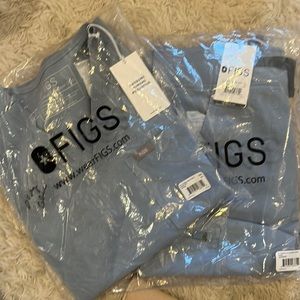 Figs dusty blue set
